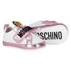 Baby Girls Pink & White Teddy Bear Pre Walker Shoes, 1, hi-res