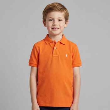 Boys Orange Logo Polo Shirt