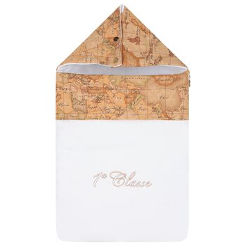 Beige & White Geo Map Baby Nest