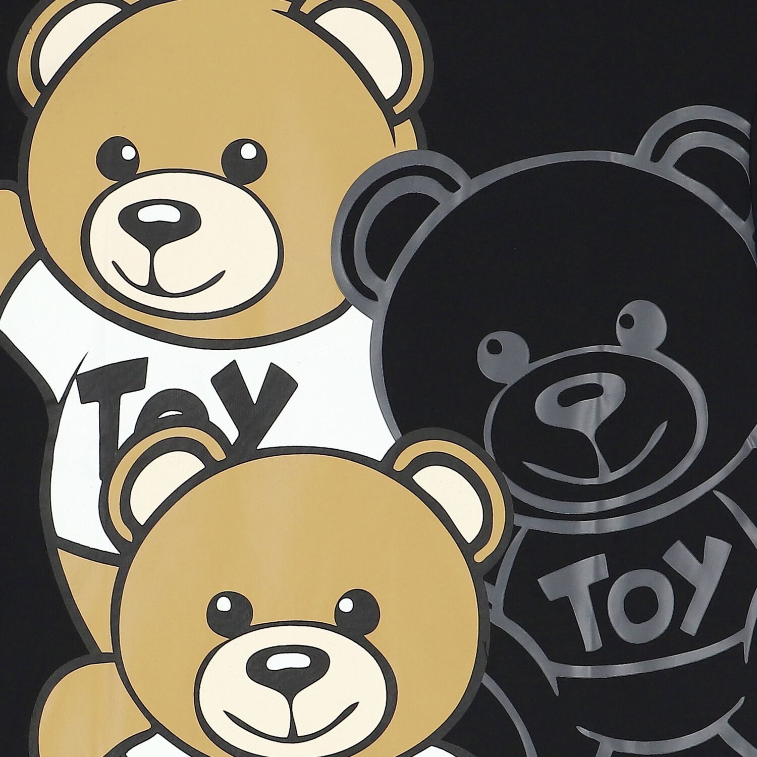 Black Teddy Bear Logo T-Shirt, 1, hi-res