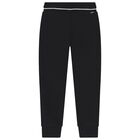 Boys Black Logo Joggers, 1, hi-res