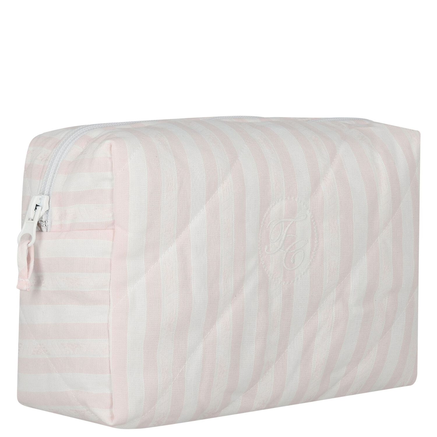 Baby Girls White & Pink Wash Bag, 2, hi-res
