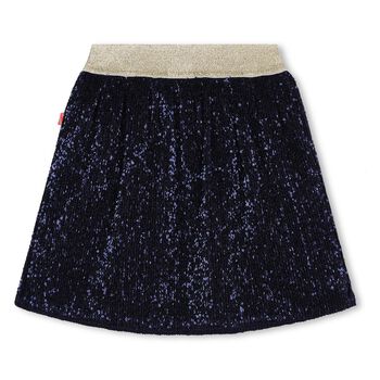 Girls Navy Blue Sequin Skirt