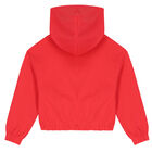 Girls Pink Logo Hooded Top, 1, hi-res