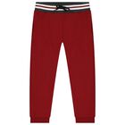 Boys Grey, White & Red Tracksuit (3 Piece), 1, hi-res