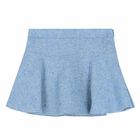 Girls Blue Embroidered Skirt, 1, hi-res