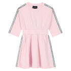 Girls Pink Logo Dress, 1, hi-res