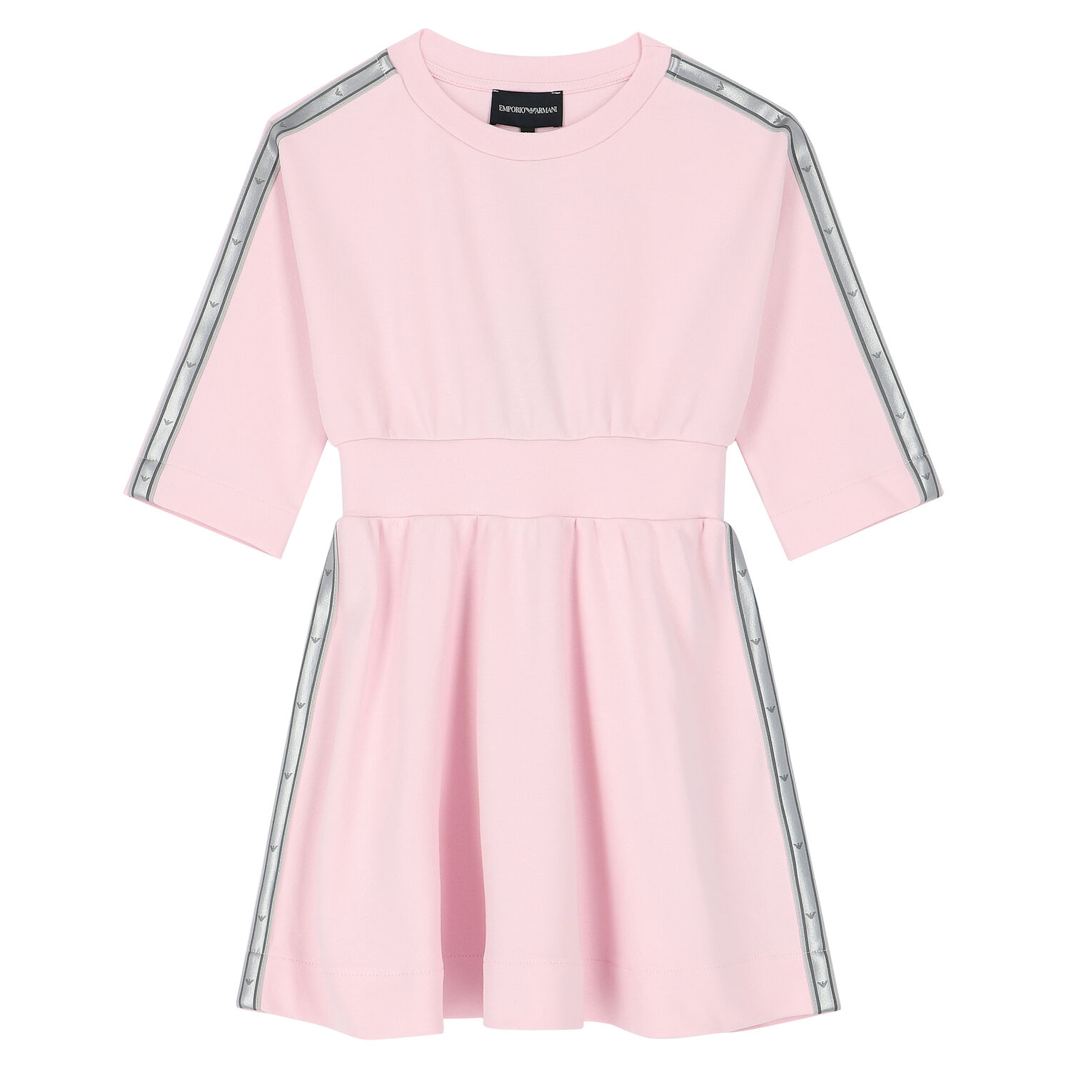 Girls Pink Logo Dress, 1, hi-res