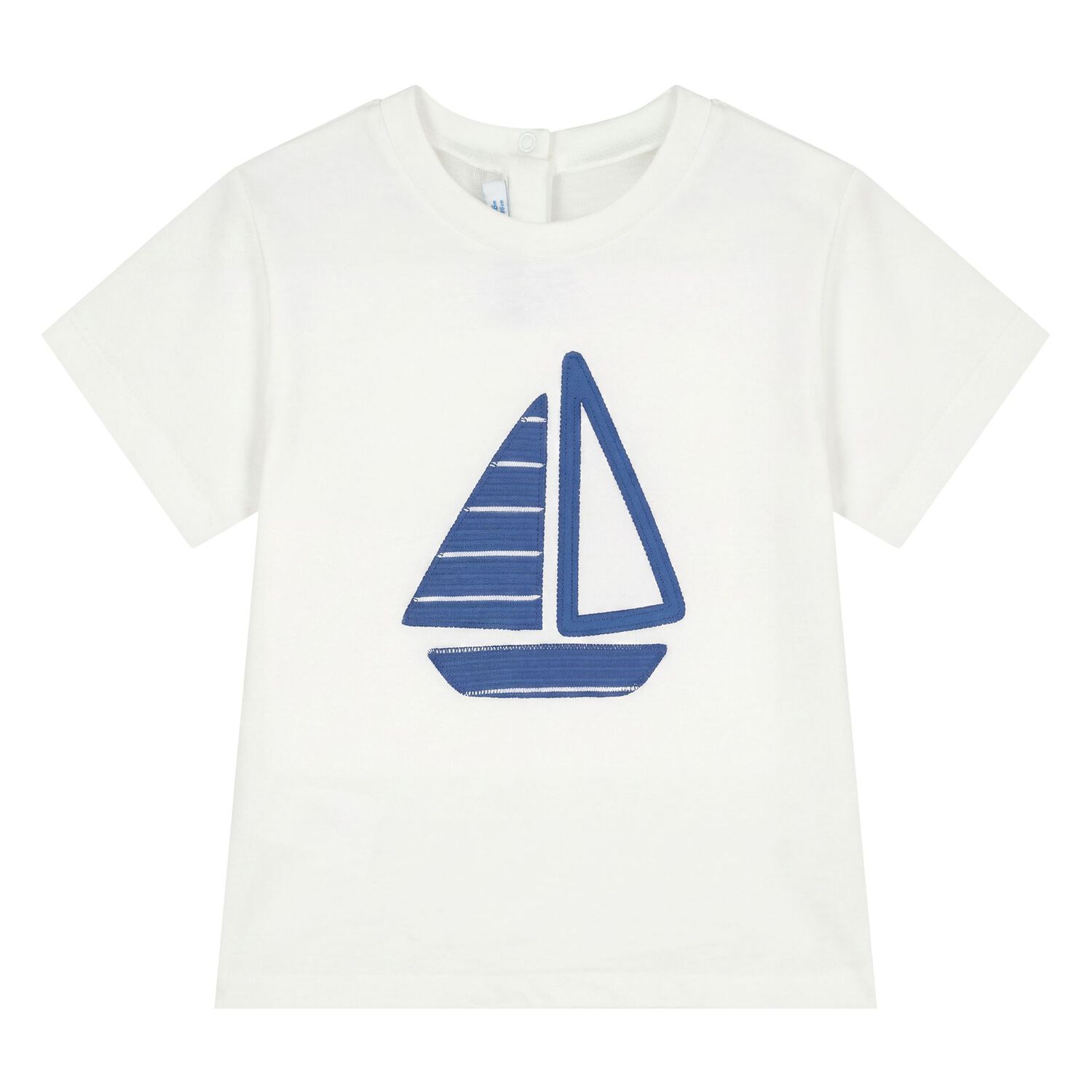 Younger Boys White & Blue Shorts Set, 1, hi-res