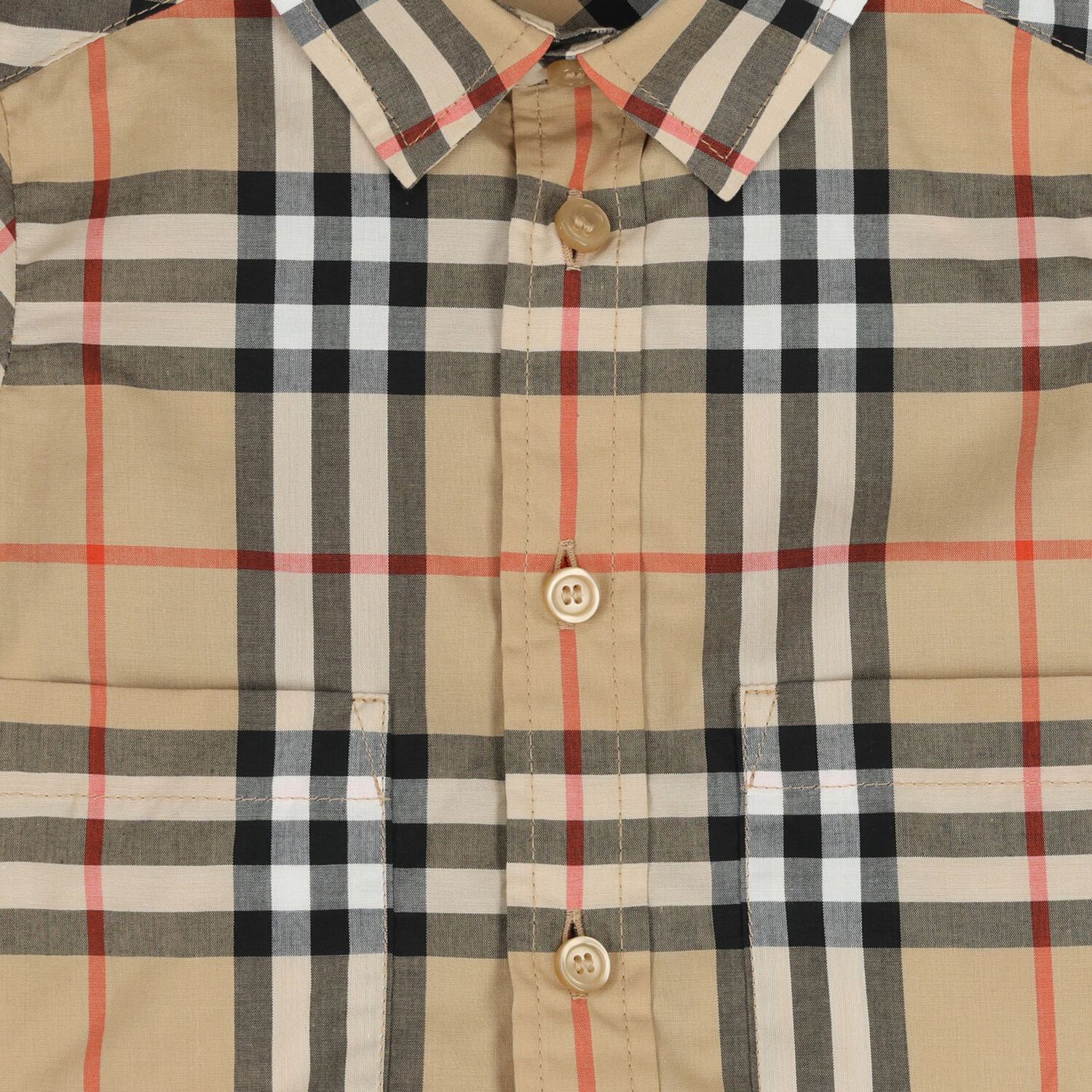 Baby Boys Beige Check Shorts Set, 1, hi-res