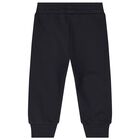 Younger Boys Navy Blue Logo Tracksuit, 1, hi-res