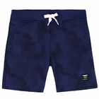 Boys Navy Printed Shorts, 1, hi-res
