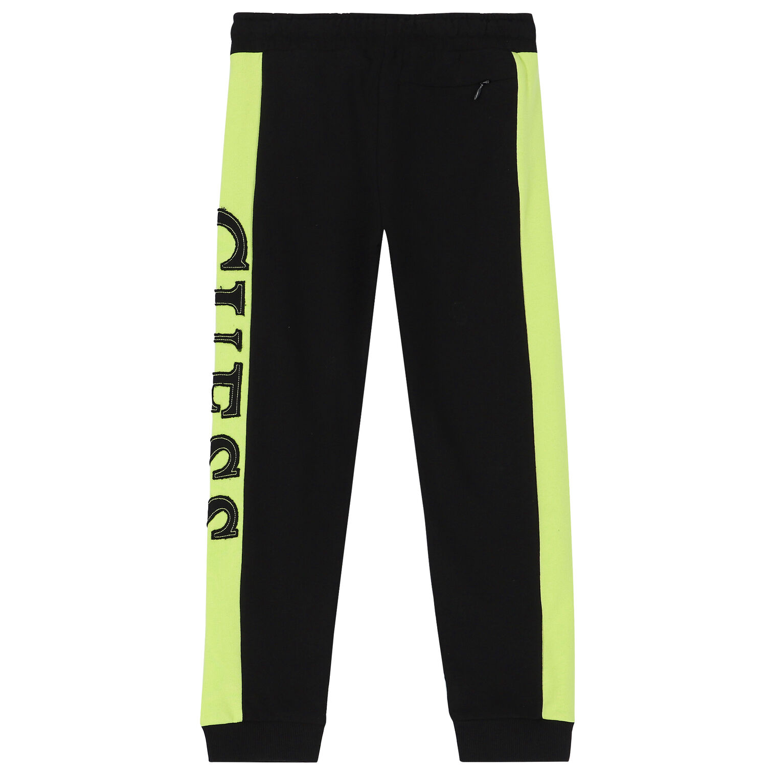 Boys Black & Green Logo Joggers, 1, hi-res image number null