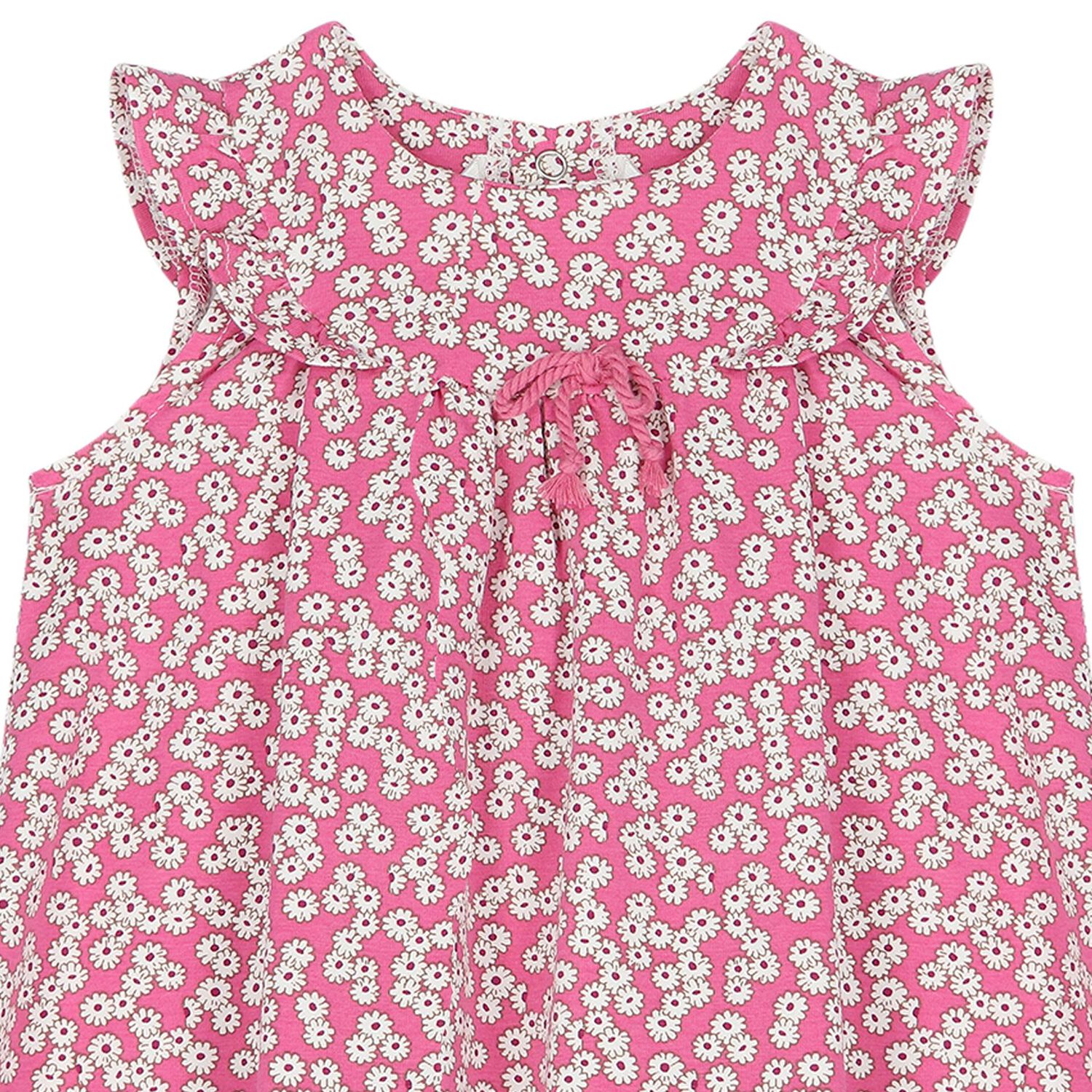 Baby Girls Pink Floral Dress, 1, hi-res