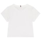 Girls White Logo T-Shirt, 2, hi-res