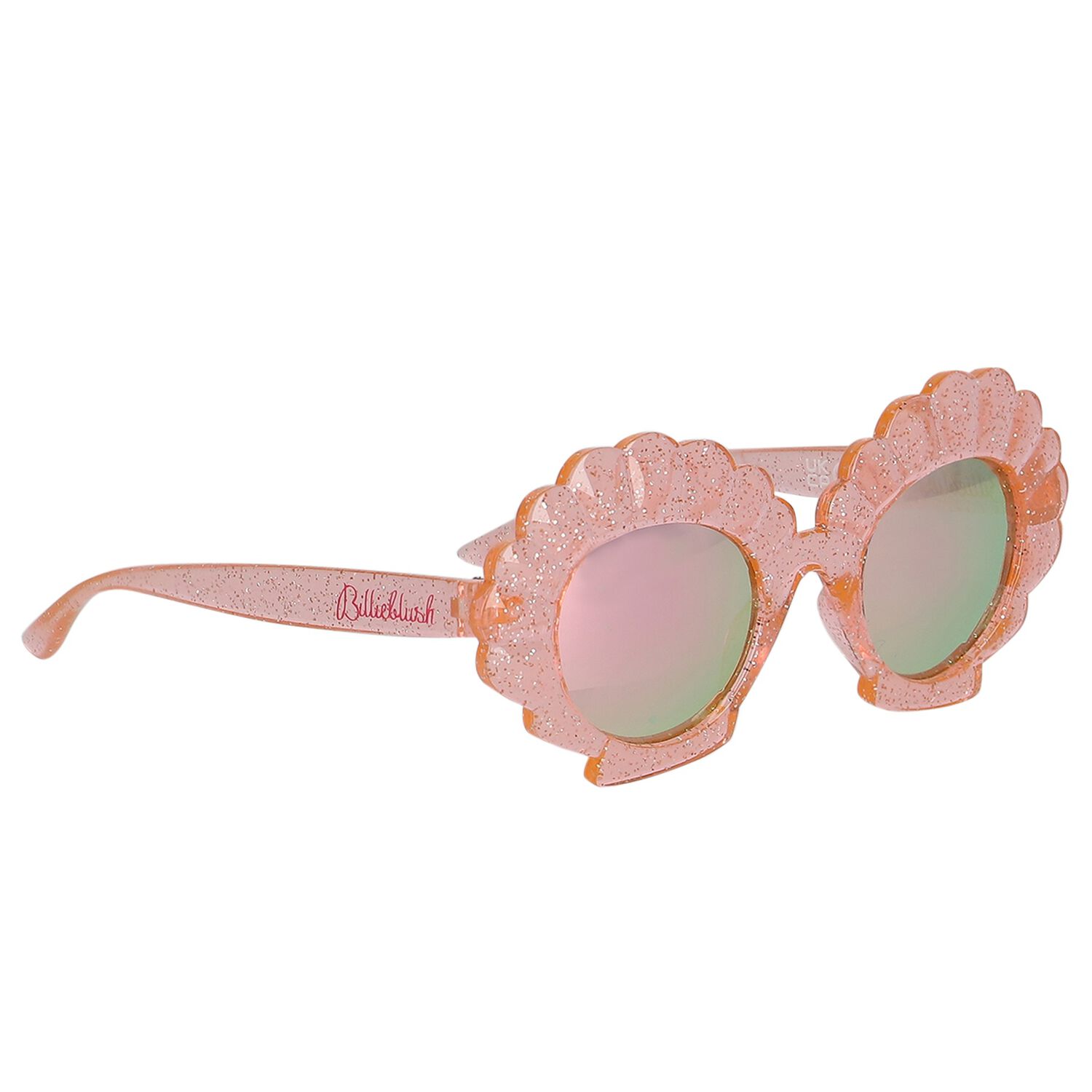 Girls Pink Shell Logo Sunglasses, 1, hi-res