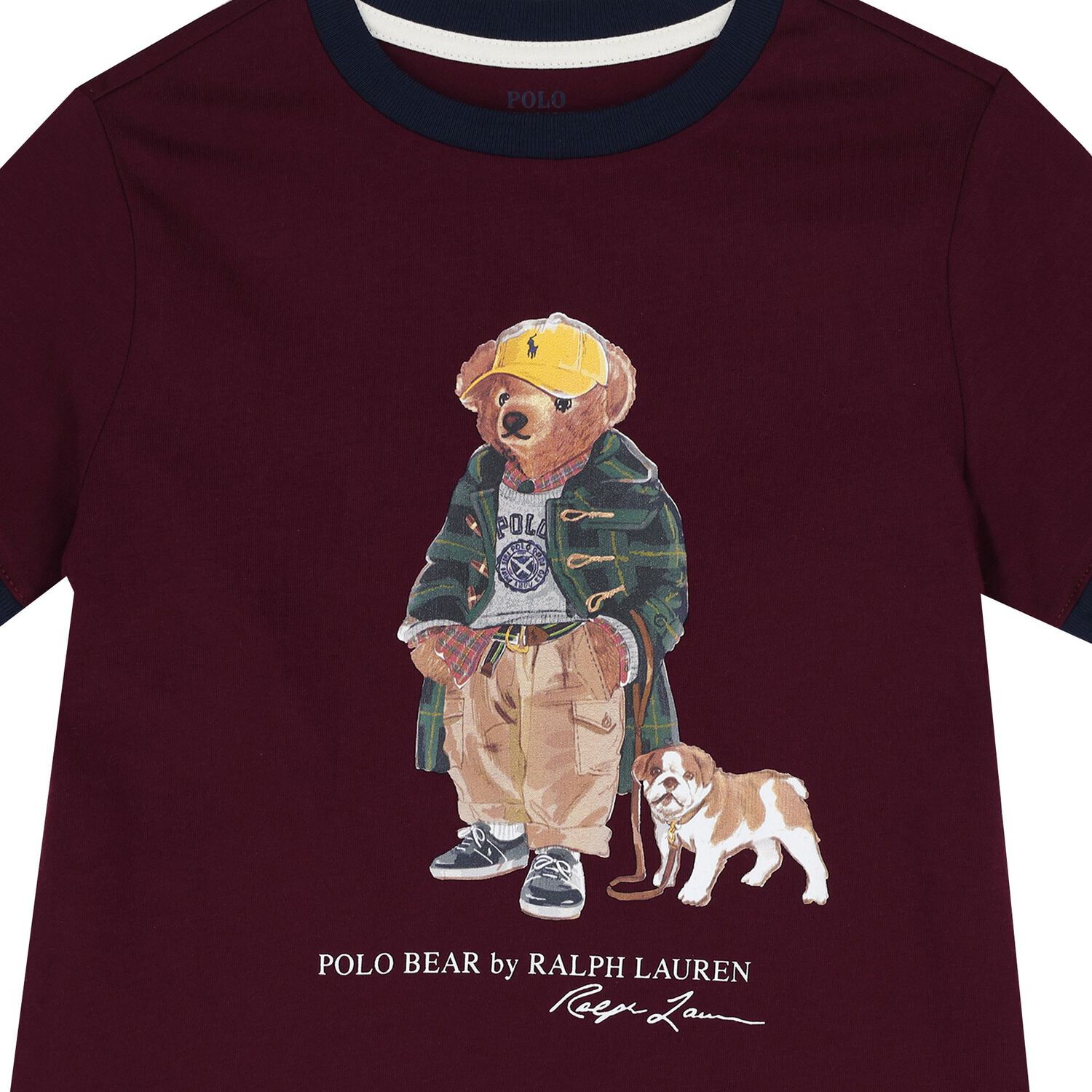 Boys Burgundy Polo Bear T-Shirt, 1, hi-res