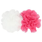 Girls White & Pink Flower Hair Clip, 4, hi-res