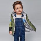 Younger Boys Blue Denim Dungaree, 1, hi-res