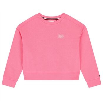 Girls Pink Logo Sweatshirt