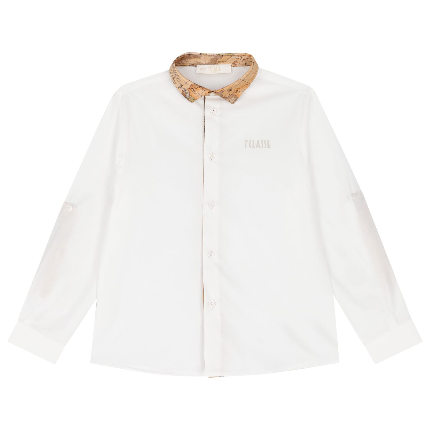 Boys White Logo Shirt, 1, hi-res image number null
