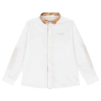 Boys White Logo Shirt