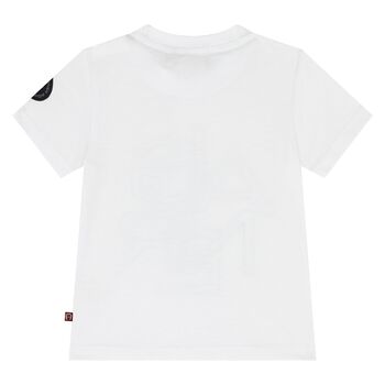 Younger Boys White Logo T-Shirt
