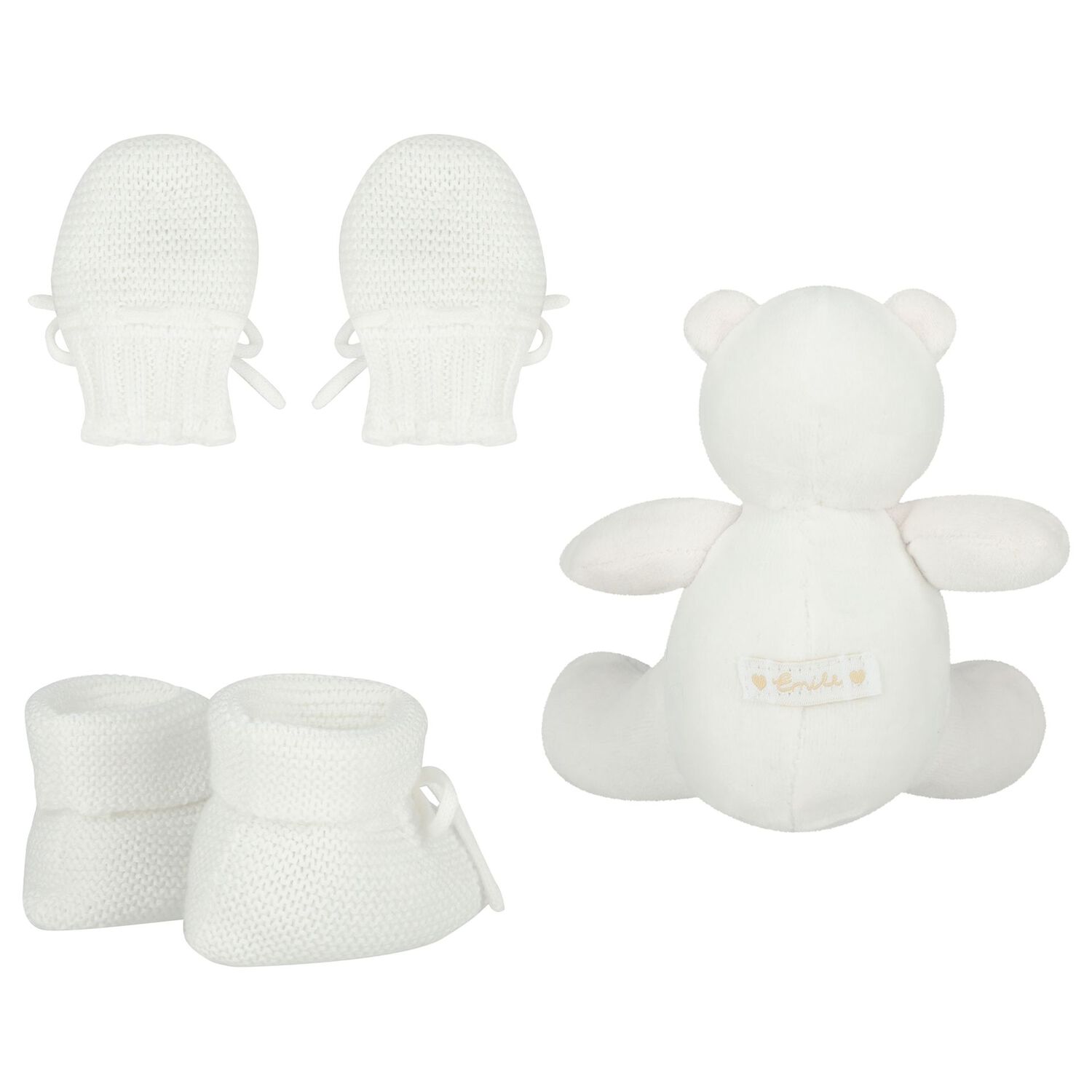 Ivory Mittens & Booties Baby Gift Set, 3, hi-res image number null