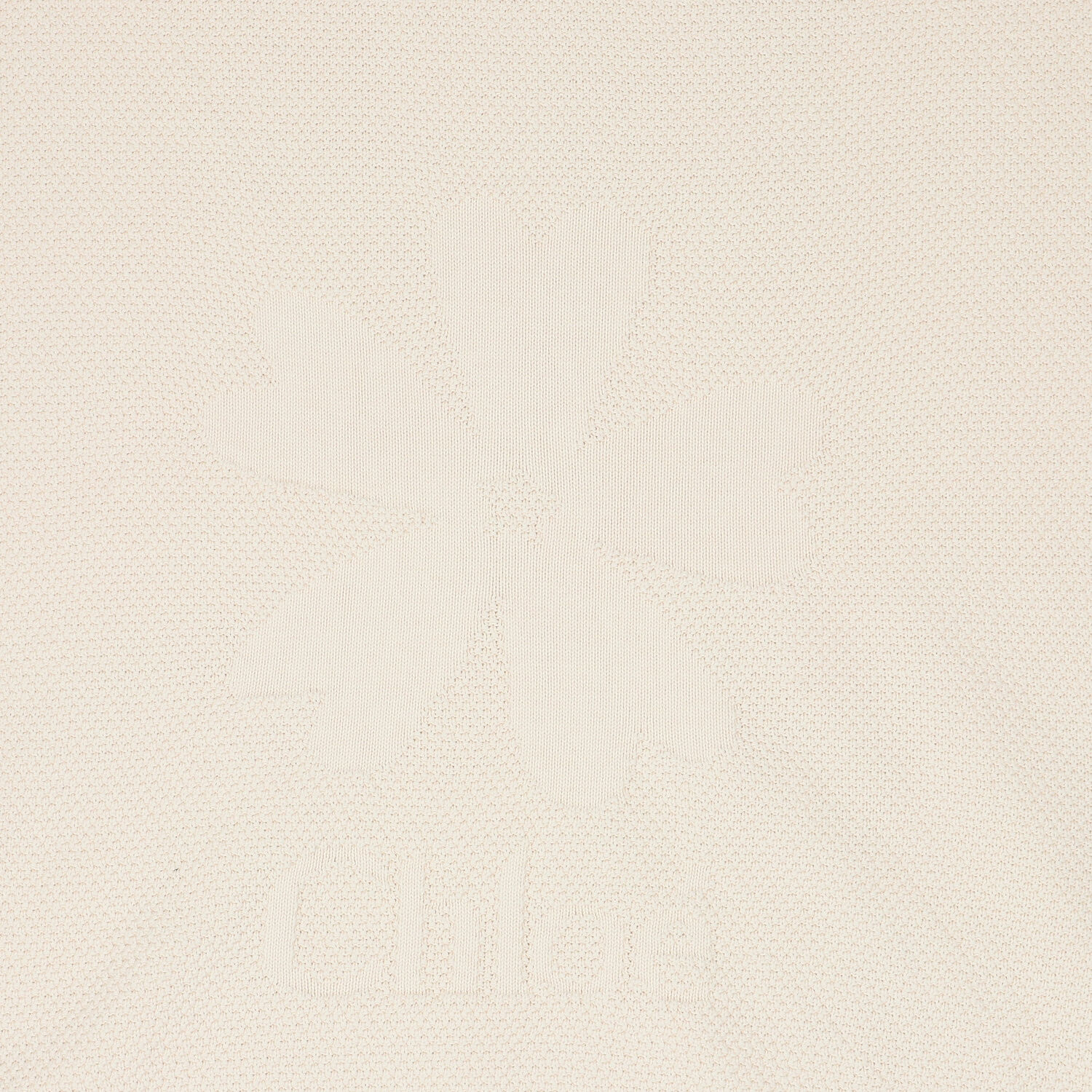 Baby Girls Ivory Logo Knitted Blanket, 1, hi-res