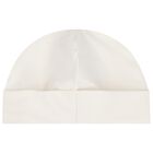 Baby Girls Ivory Logo Baby Hat, 1, hi-res