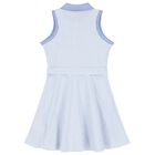 Girls Blue Logo Polo Dress , 1, hi-res