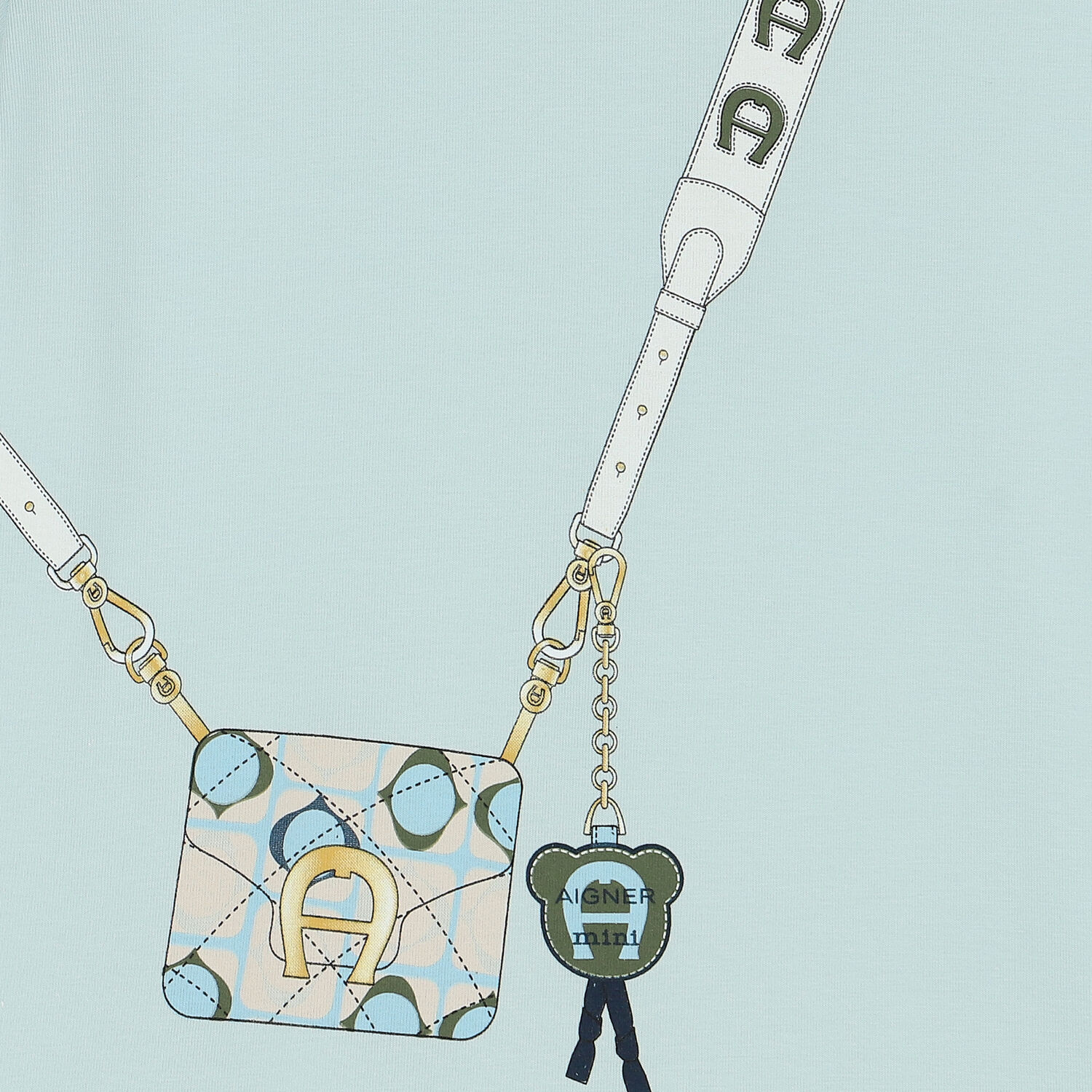 Girls Blue Logo Bag Dress, 2, hi-res image number null