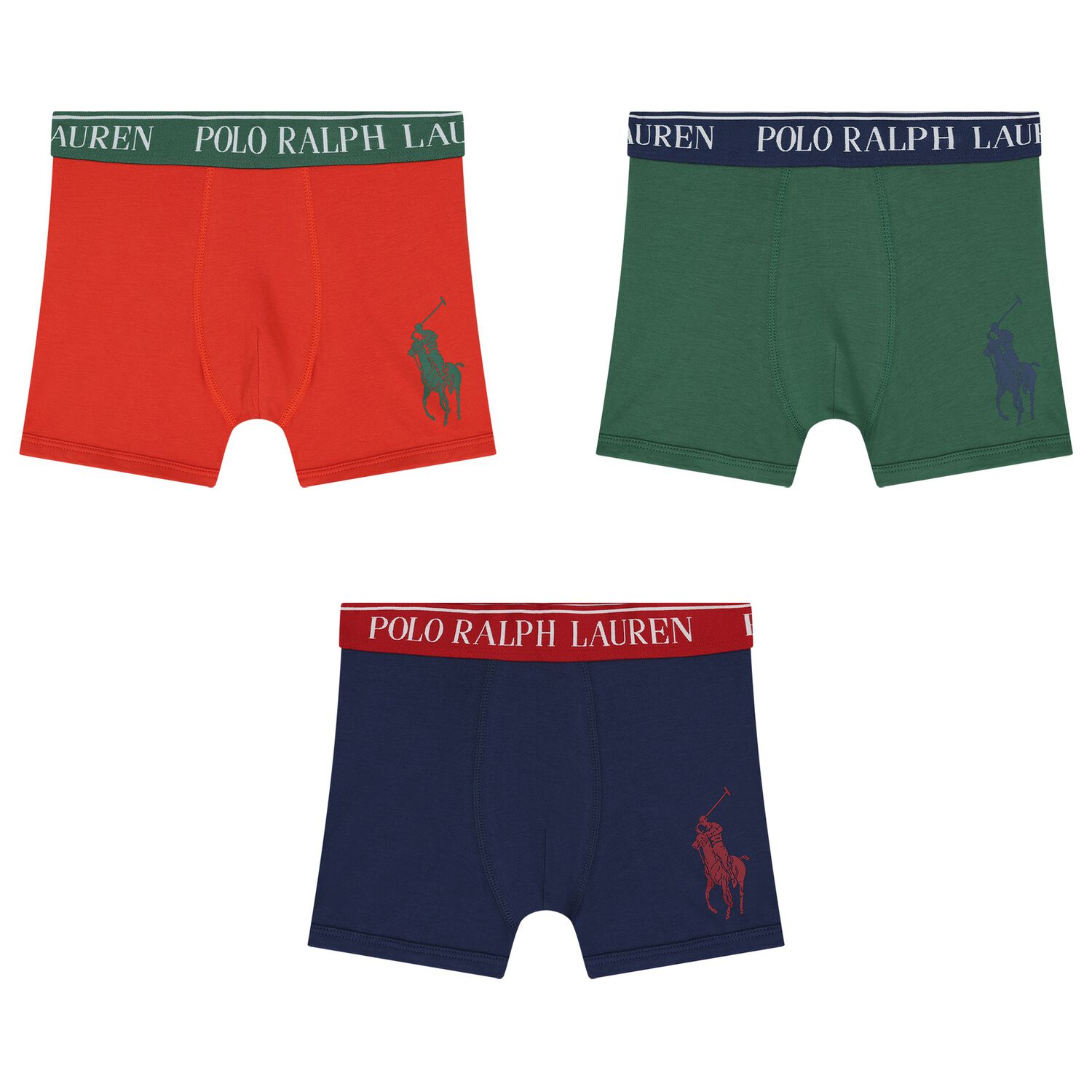 Boys Green, Orange & Green Logo Boxer Shorts ( 3-Pack ), 1, hi-res
