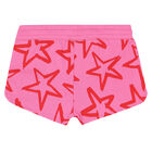 Girls Pink Stars Shorts, 1, hi-res