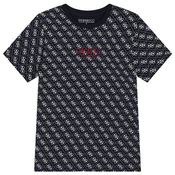 Boys Navy Blue Logo T-Shirt