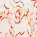 Girls White Ribbon Skirt, 1, hi-res