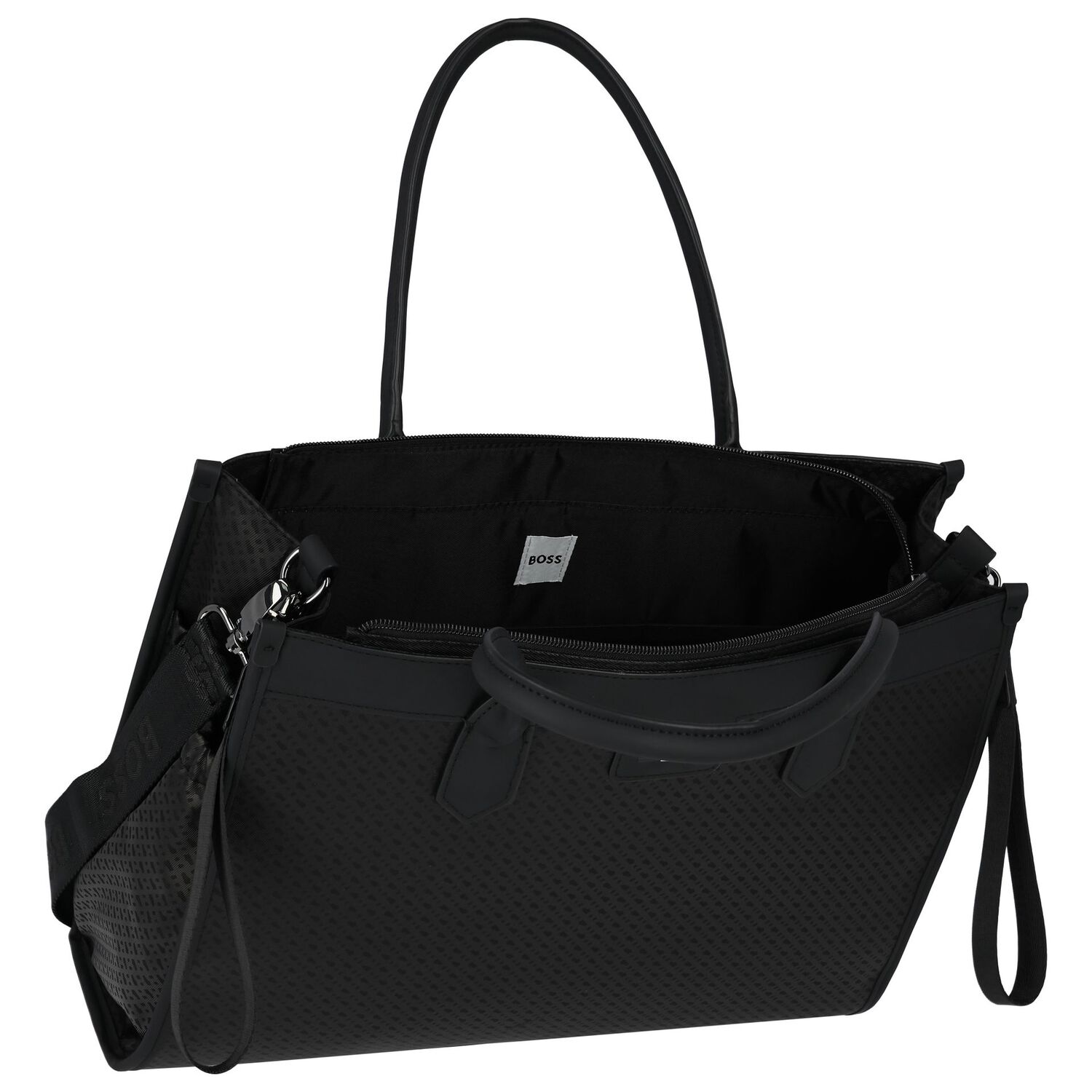 Black Logo Baby Changing Bag, 1, hi-res image number null