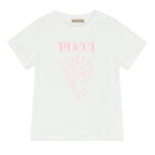Younger Girls White Logo T-Shirt, 1, hi-res