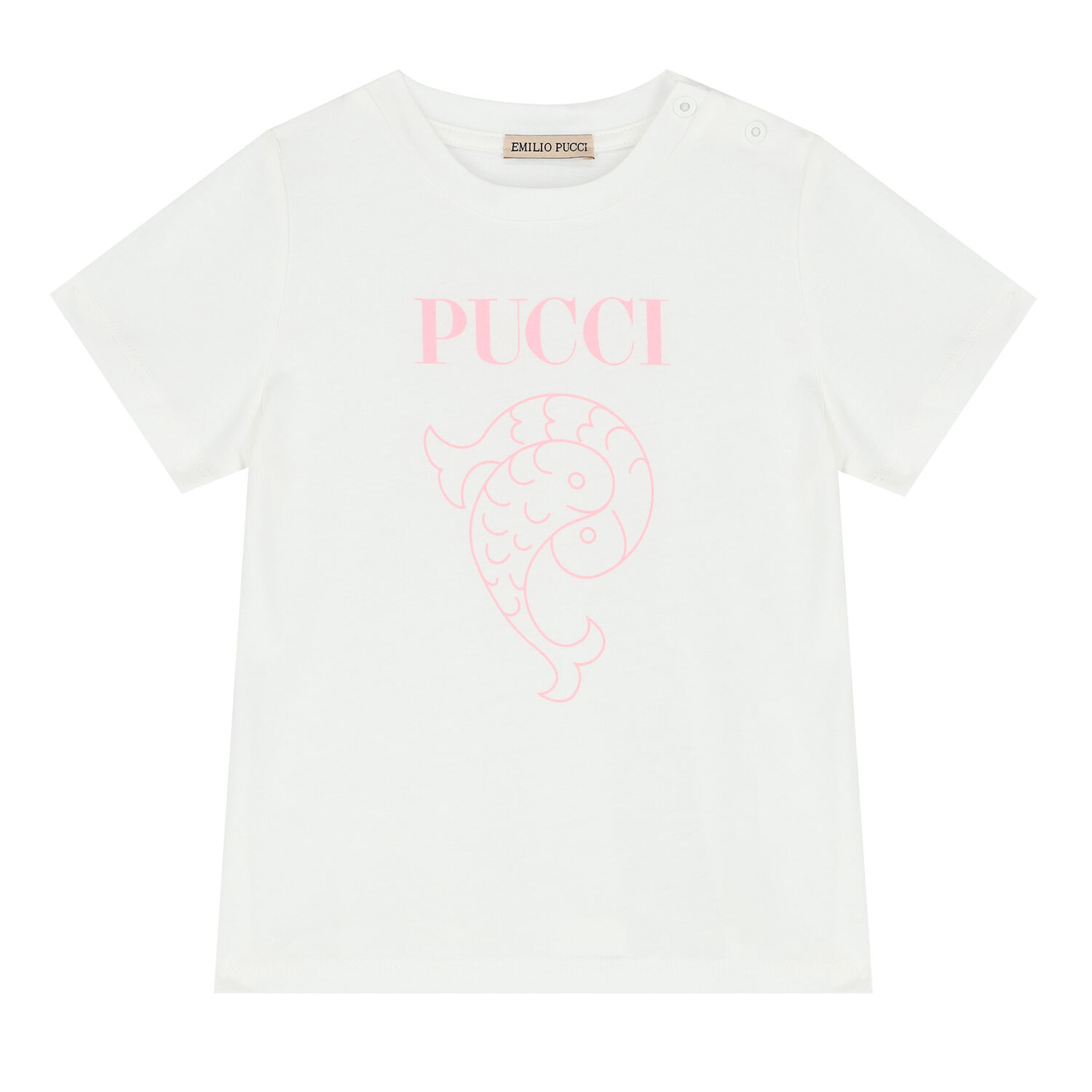 Younger Girls White Logo T-Shirt, 1, hi-res