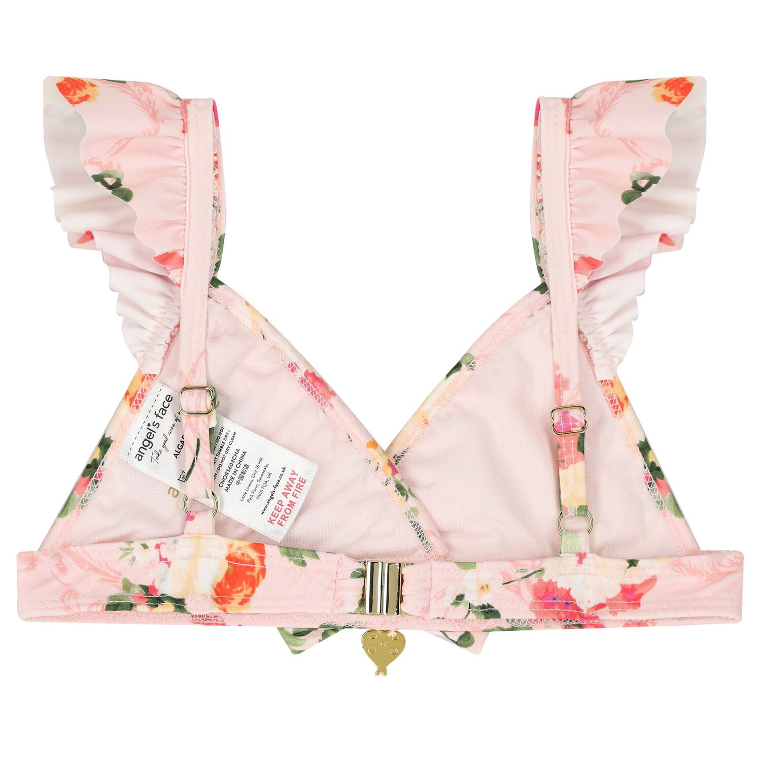 Girls Pink Floral Bikini, 1, hi-res image number null