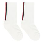 Ivory Web Striped Socks, 1, hi-res