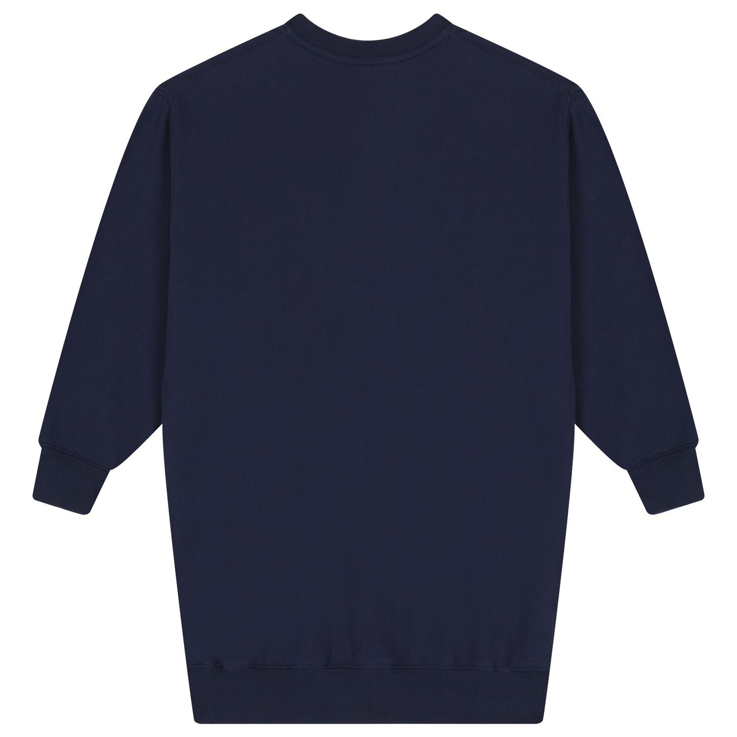 Girls Navy Blue Polo Bear Sweatshirt Dress, 1, hi-res