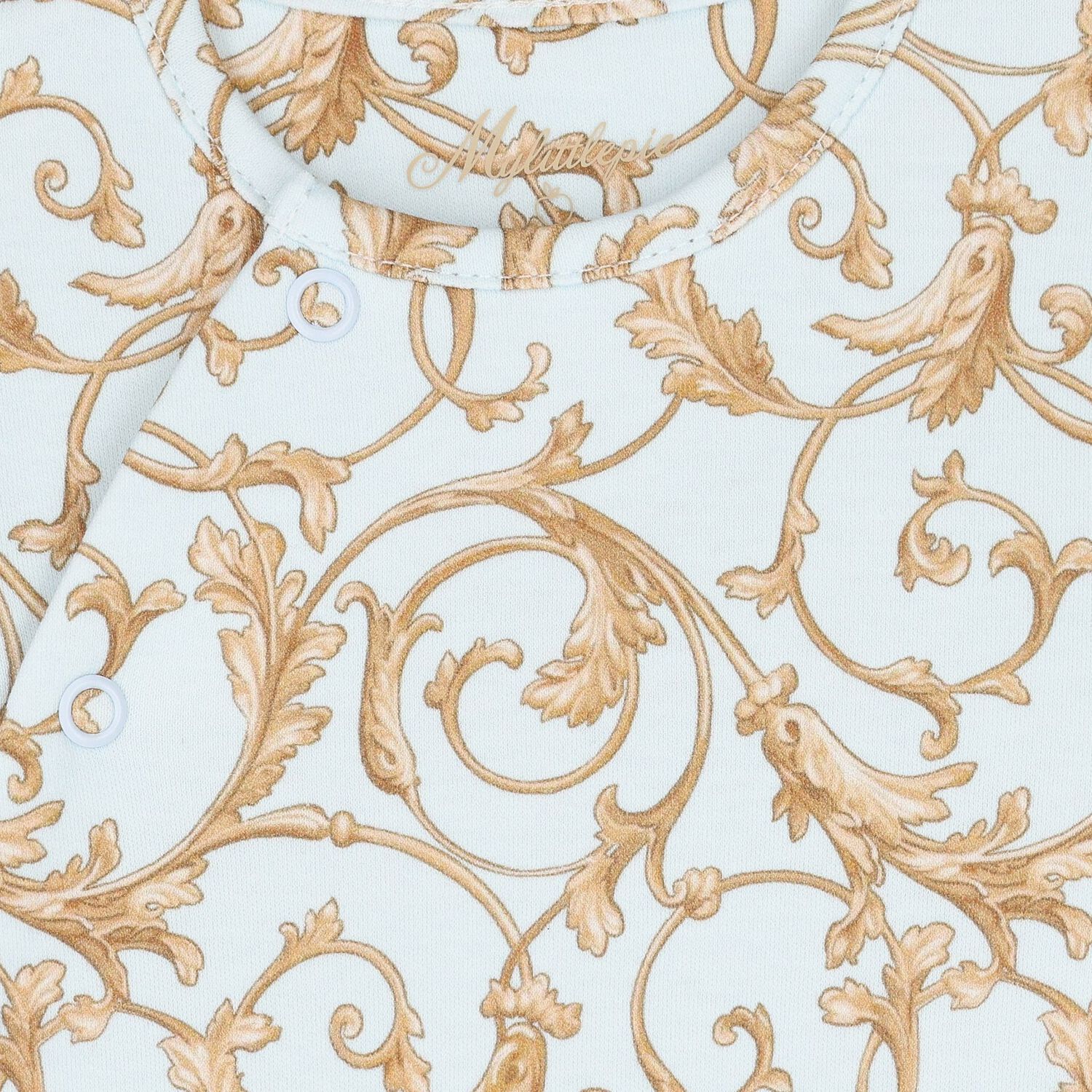 Baby Boys Blue & Gold Babygrow Gift Set (3 Piece), 1, hi-res