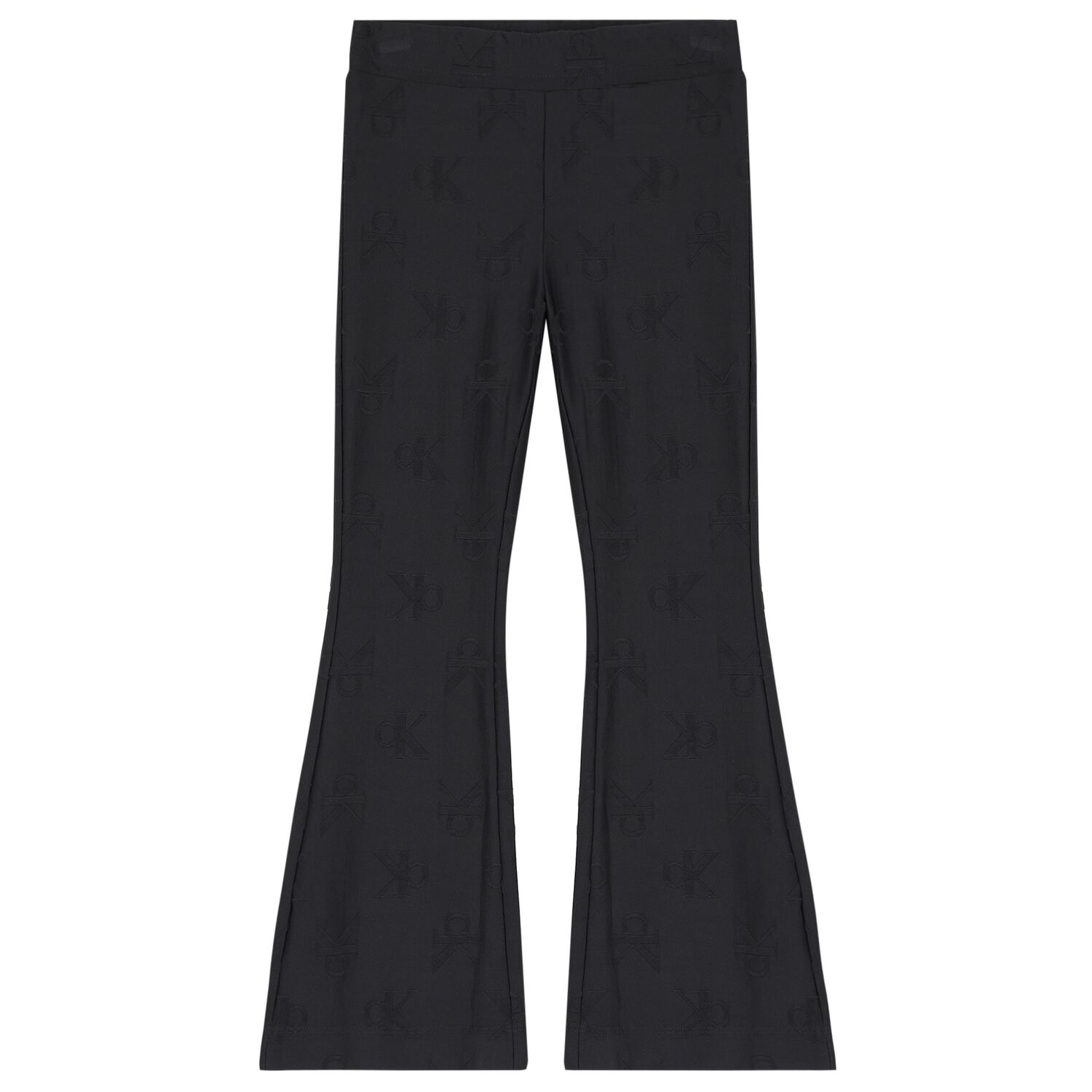 Girls Black Flared Leggings, 1, hi-res image number null