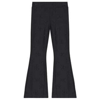 Girls Black Flared Leggings