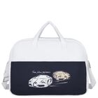 Baby Boys White & Navy Blue Logo Baby Changing Bag, 2, hi-res