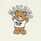 Younger Girls Ivory Teddy Logo Dress, 4, hi-res