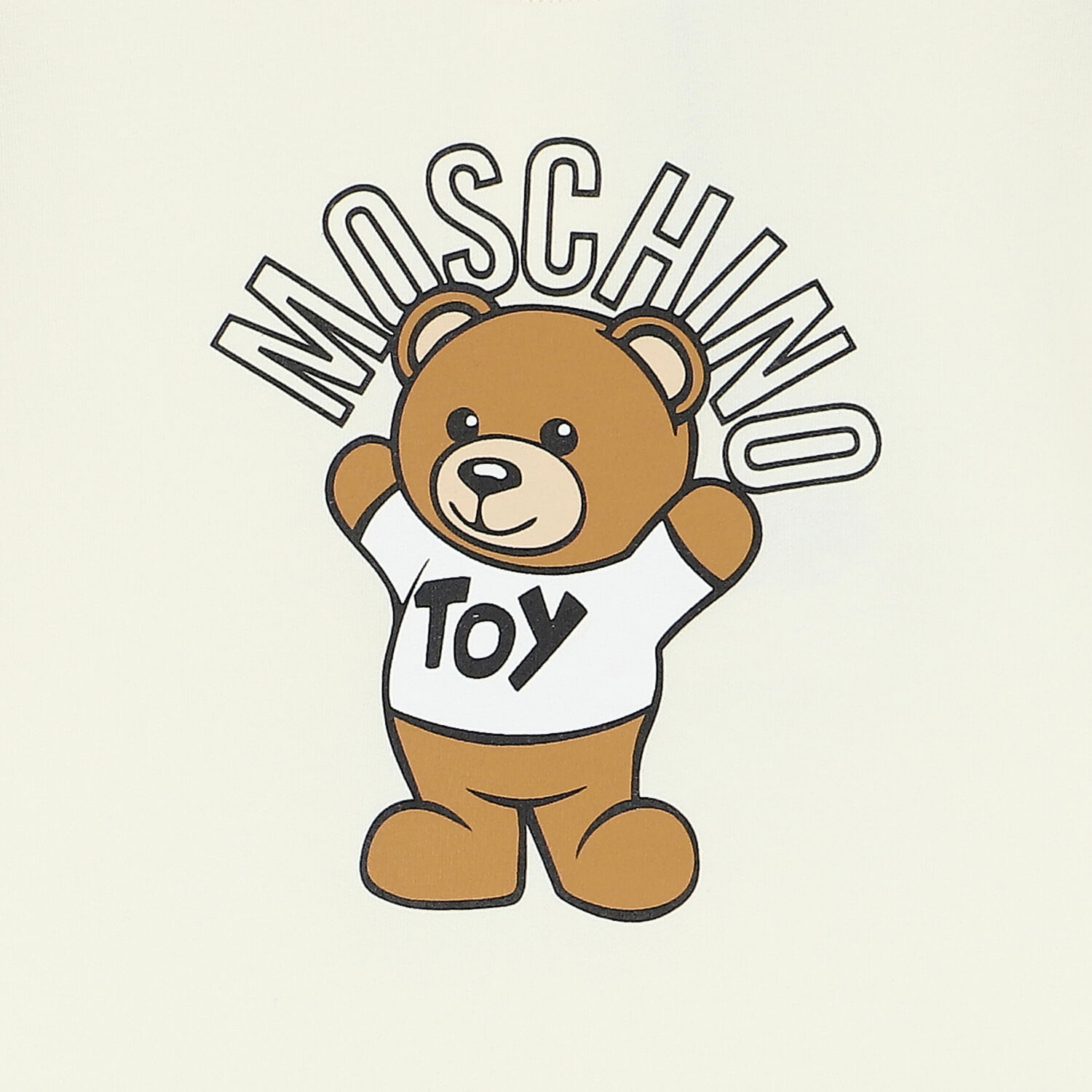 Younger Girls Ivory Teddy Logo Dress, 4, hi-res