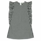 Girls Black & White Gingham Dress, 1, hi-res