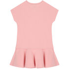 Girls Pink Logo Dress, 1, hi-res